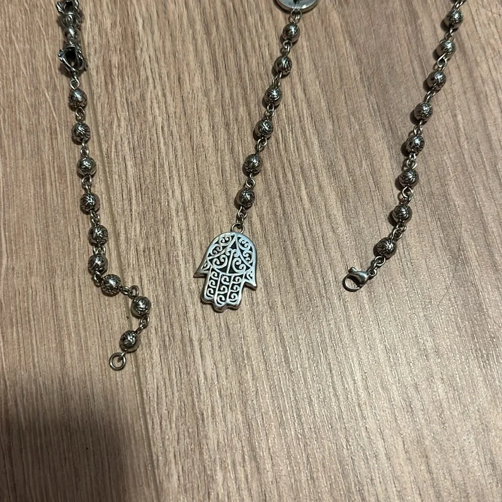 Nialaya men’s Hamsa rosary in silver brand new. - Picture 2 of 7